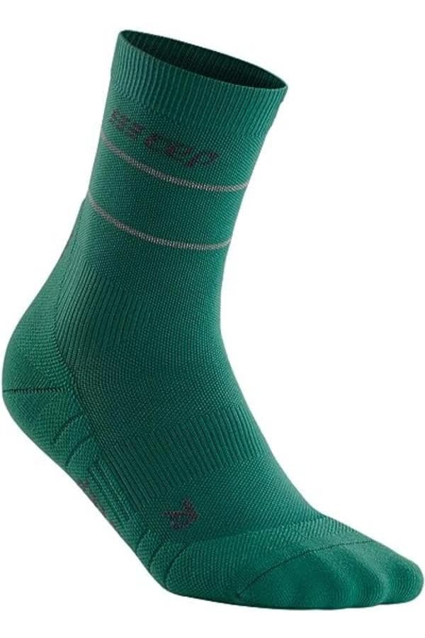 CEP Reflective Mid-Cut Compression Socks Green Women - Image 1