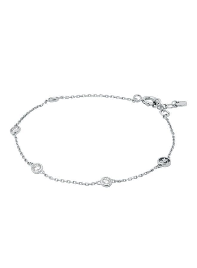 Kors Brilliance Sterling Silver Stud Chain Bracelet MKC1716CZ040 - Image 1