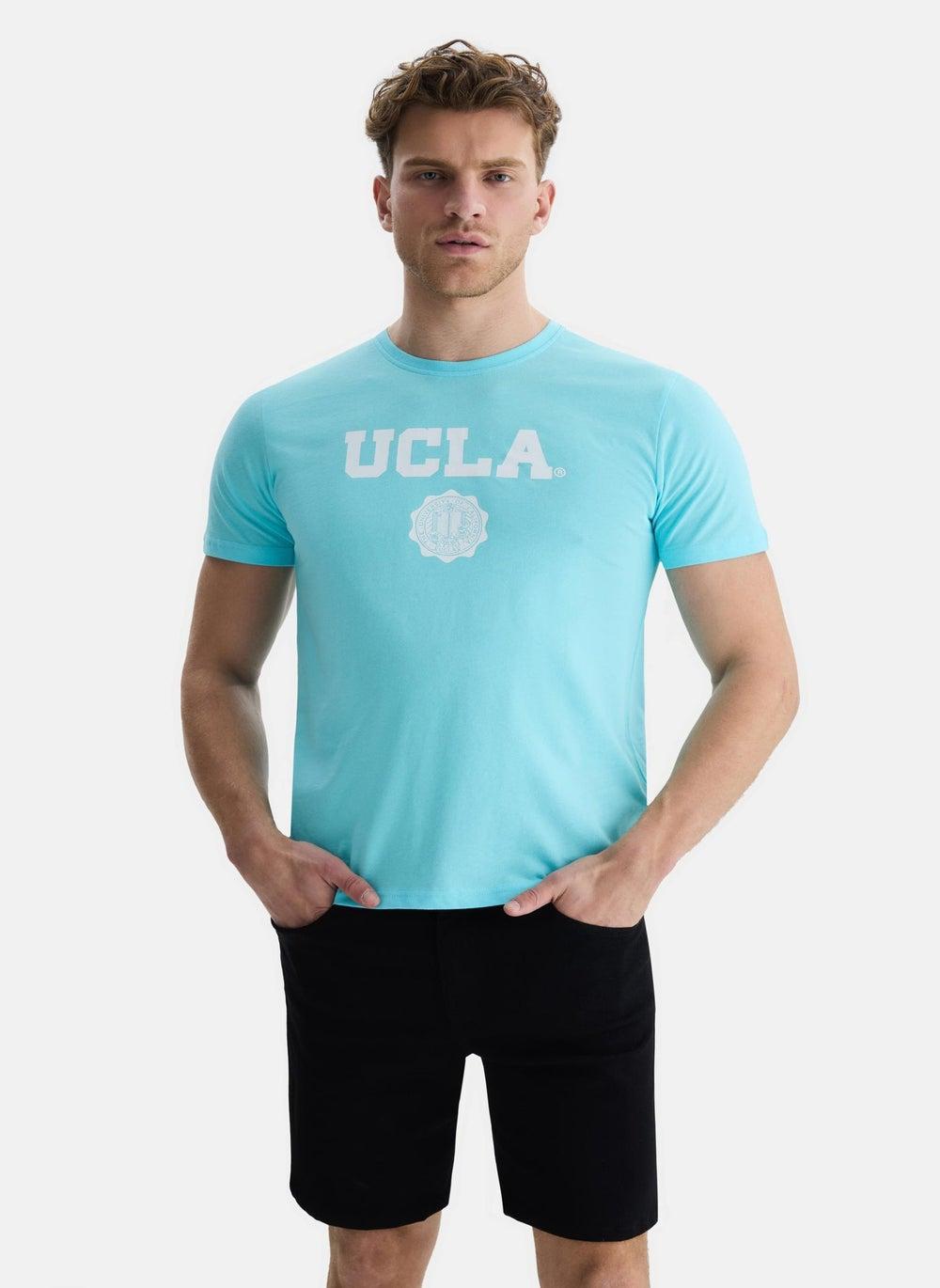 Gayley Light Blue Graphic Cotton T-Shirt - Image 1
