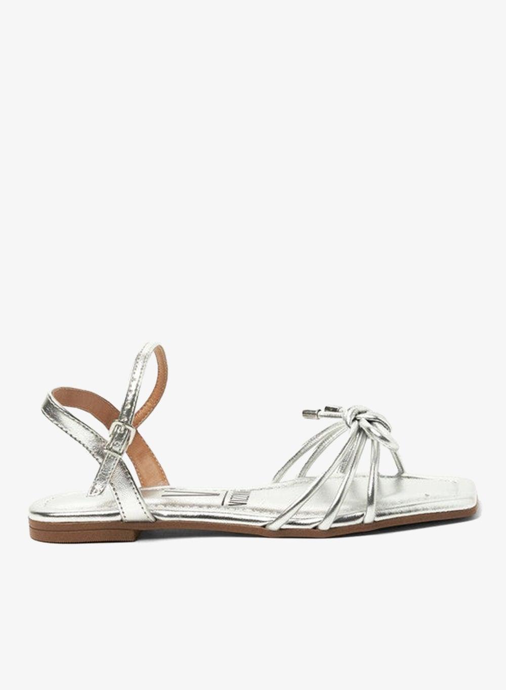 Silver Slingback Sandals for Women – Cushioned Comfort Fit - Image 1