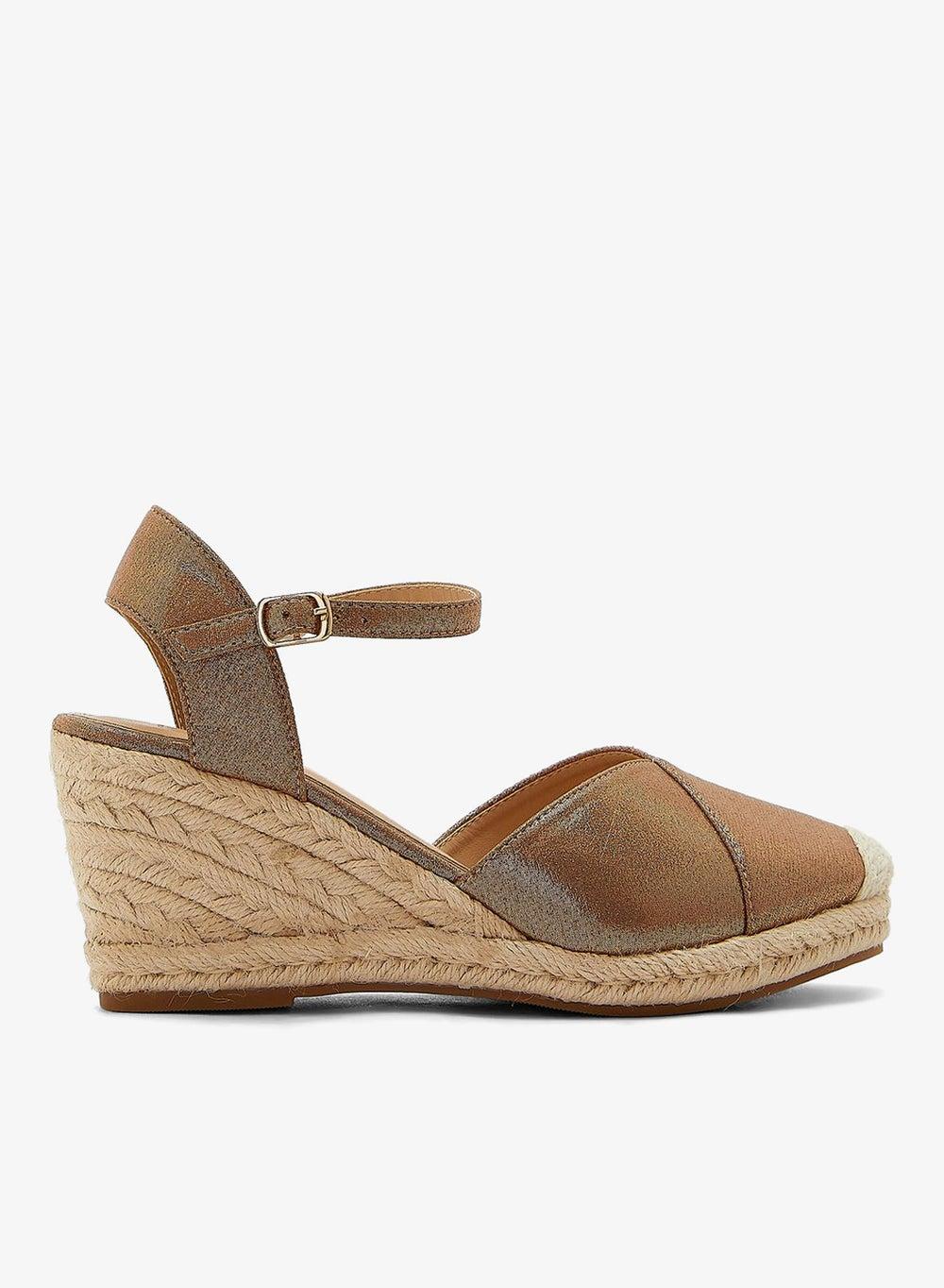 Ella Tdl6 Rosegold Metallic Wedge Sandal - Image 1