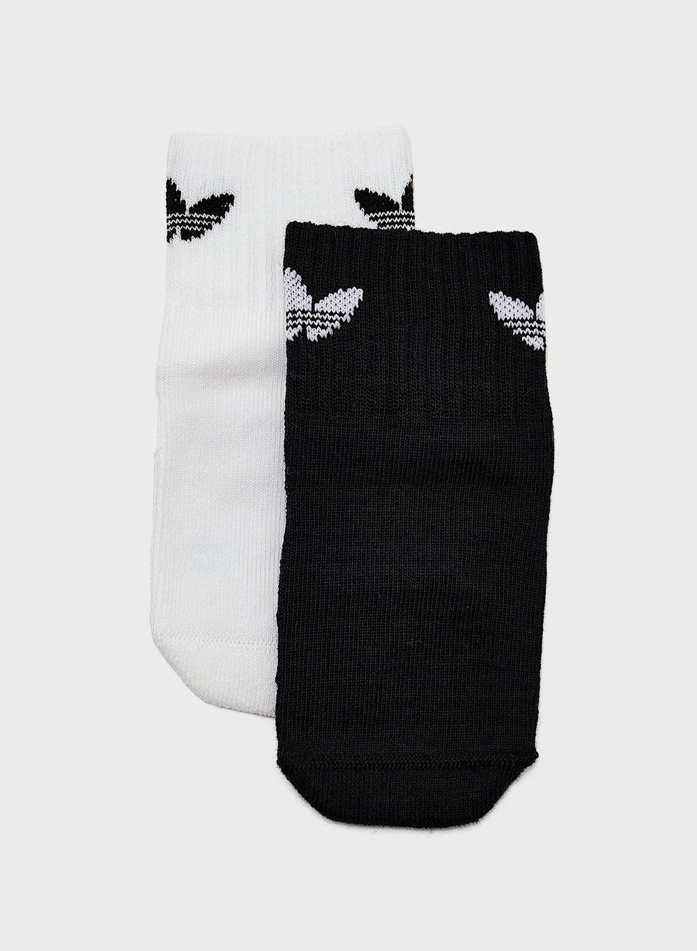 Adidas Kids 2-Pack Anti-Slip Logo Socks Black White - Image 1