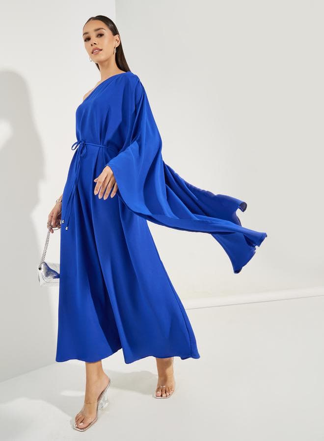 Royal Blue One-Shoulder Midi Dress 7008673803 - Image 1