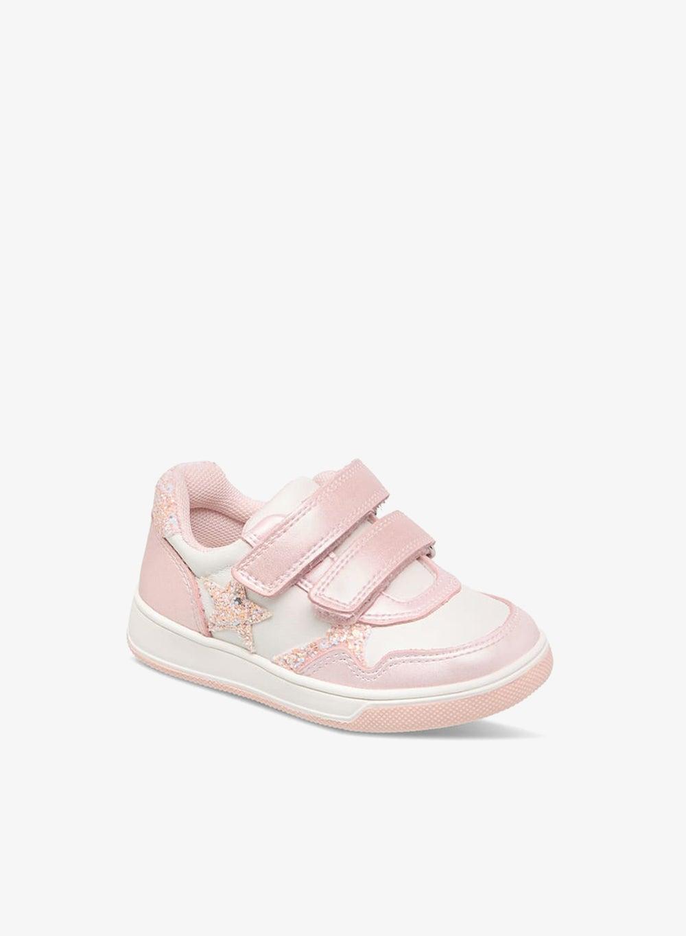 Girls Colourblock Sneakers Ad26208Pink Hook & Loop - Image 1