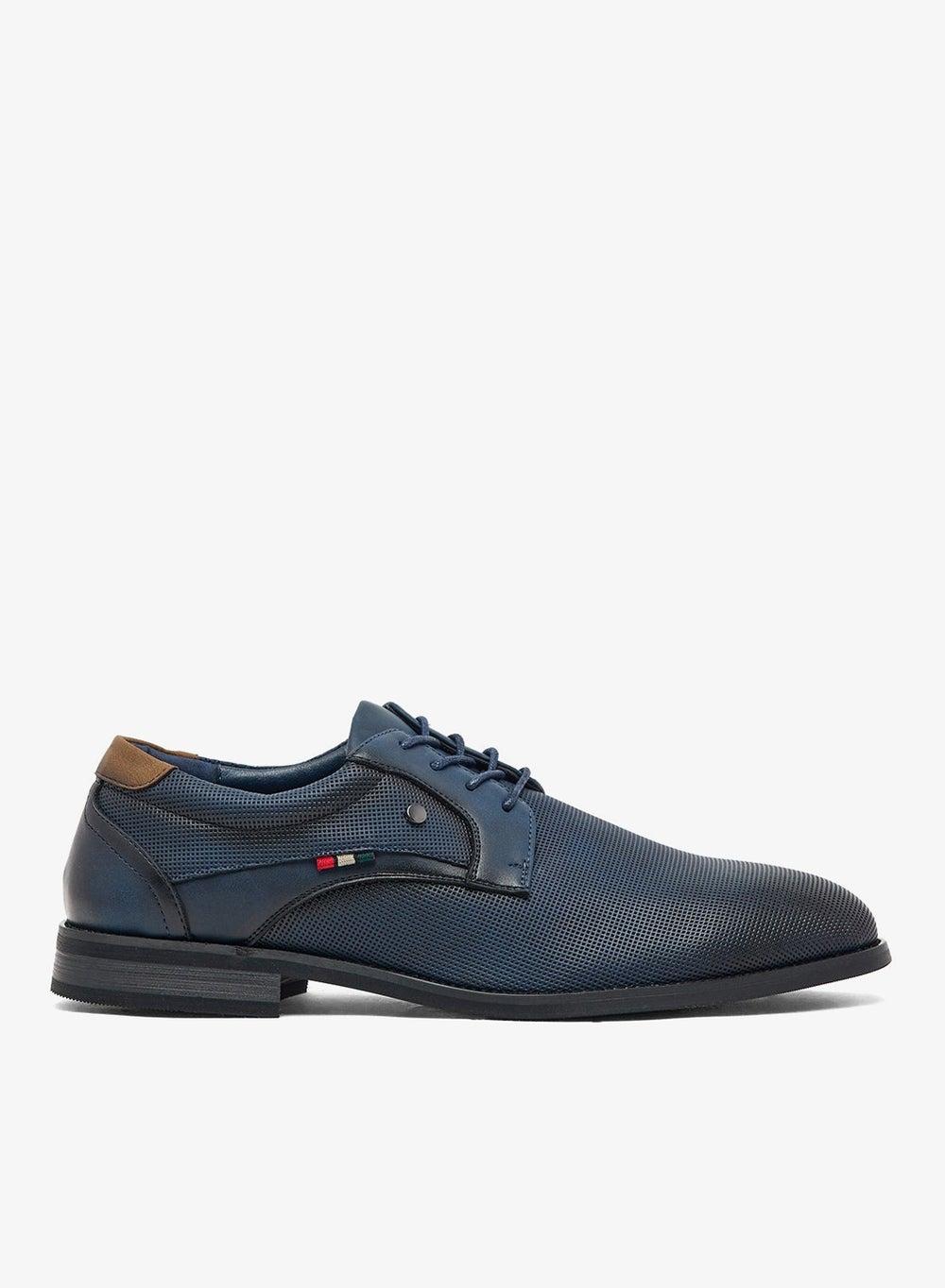 Xmhs 28 Navy Smart Casual Lace-Up Shoes - Image 1
