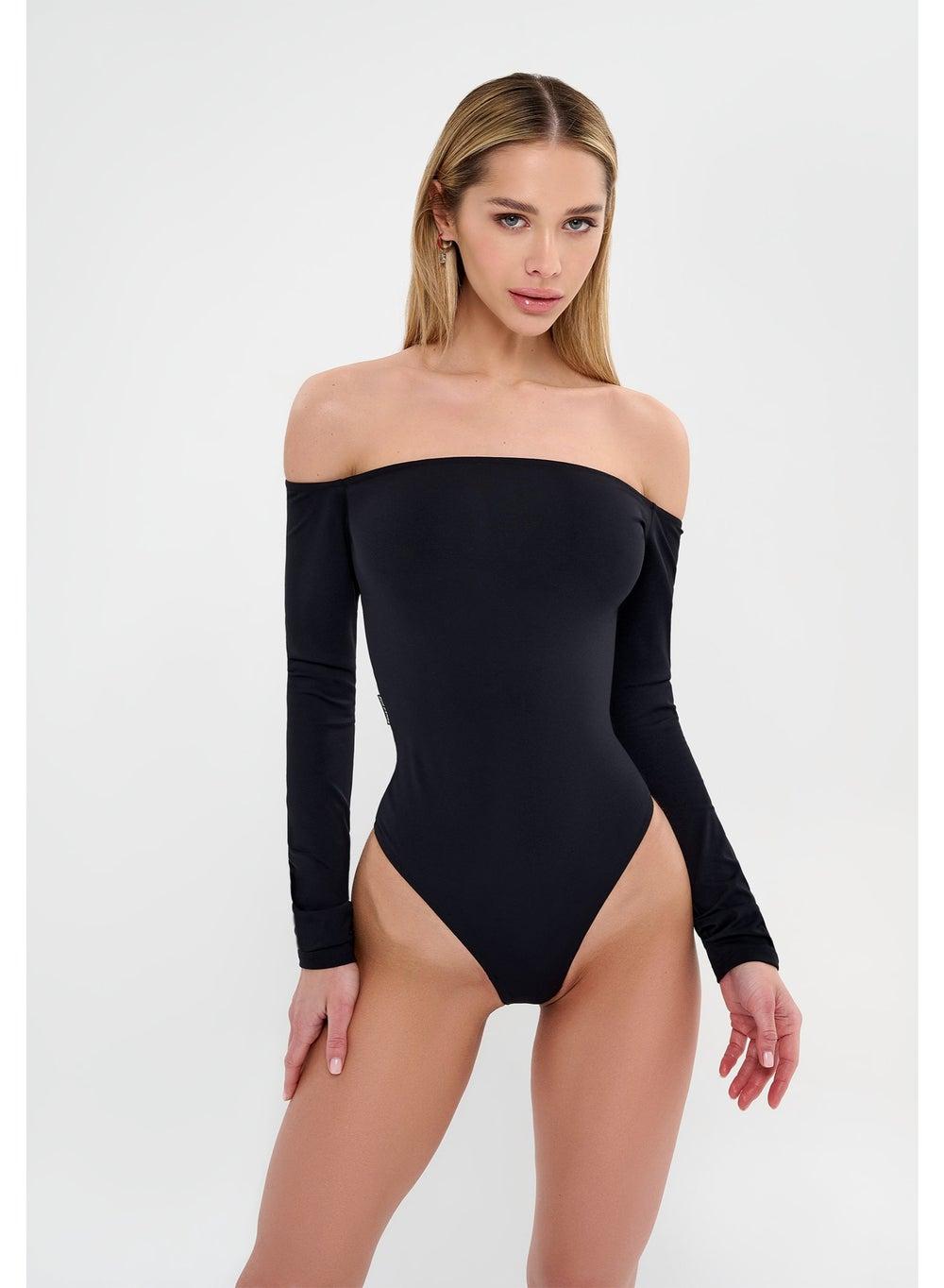 Bona Fide Off-Shoulder Long Sleeve Monokini - Image 1