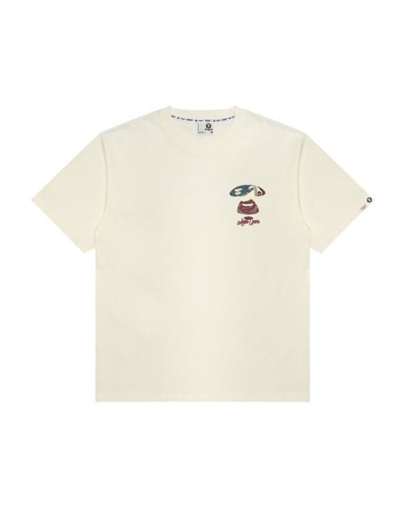 AAPEUNVS Moonface Graphic Cotton Tee White - Image 1