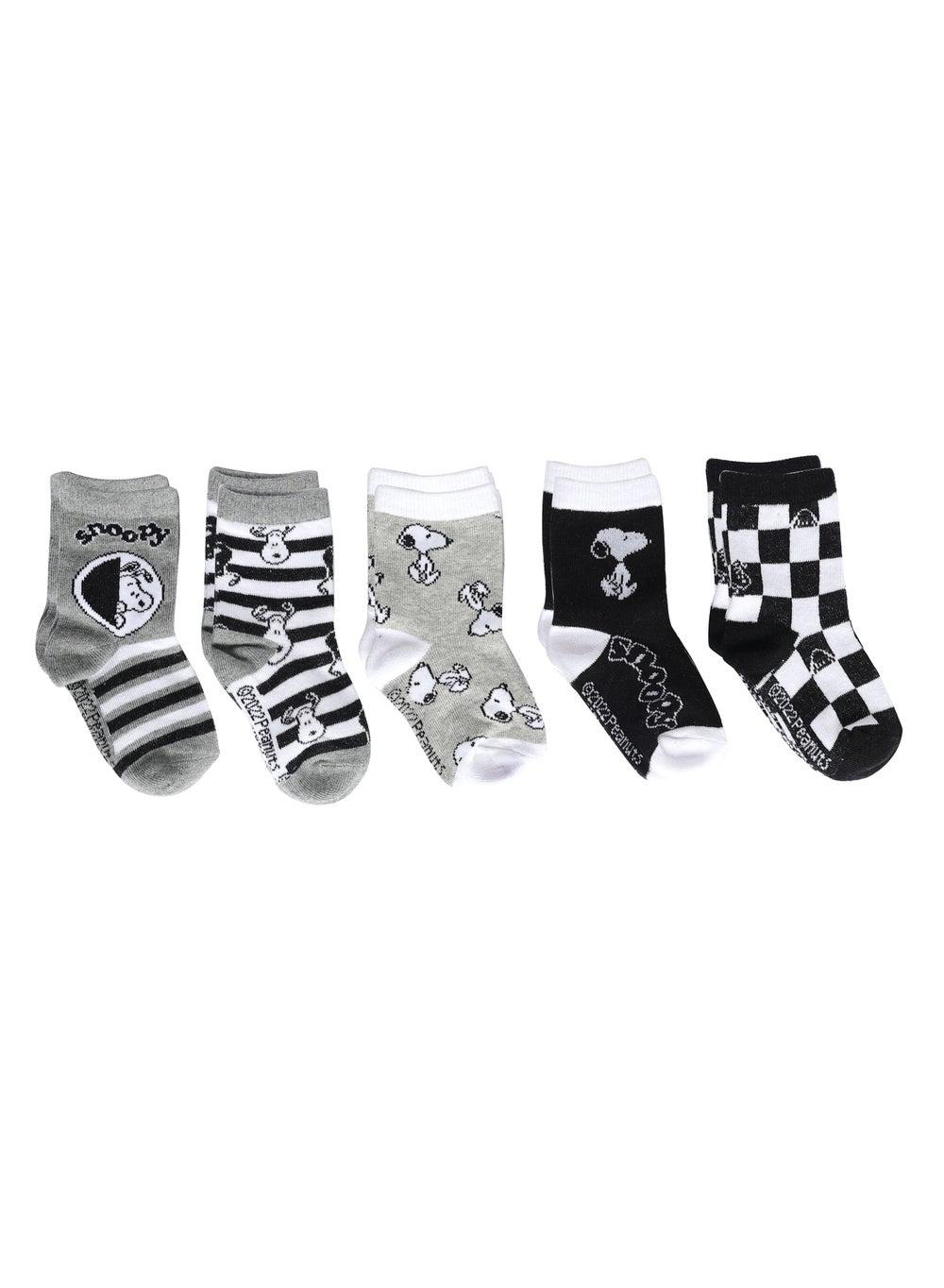 Peanuts Snoopy Kids Ankle Crew Socks 5-Pack - Image 1