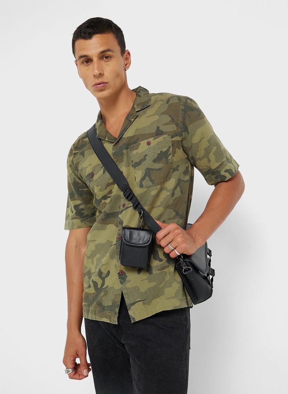 Camo Casual Regular Fit Short Sleeve Shirt - Image 1