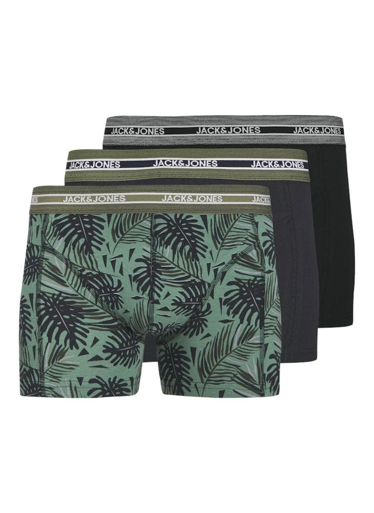Jacezra Leaves Boys Trunks 3-Pack Cotton Comfort - Image 1