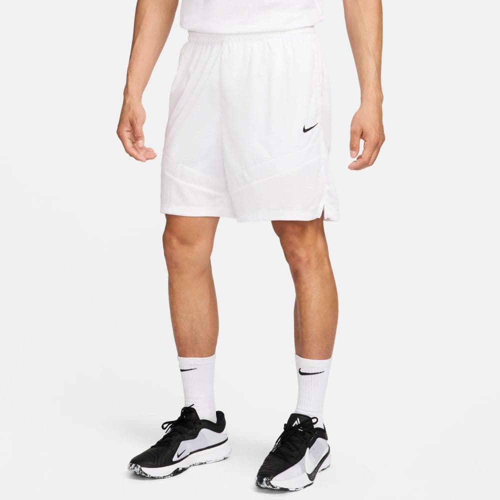 Men’s Icon Dri-FIT Basketball Shorts White Performance Fit - Image 1