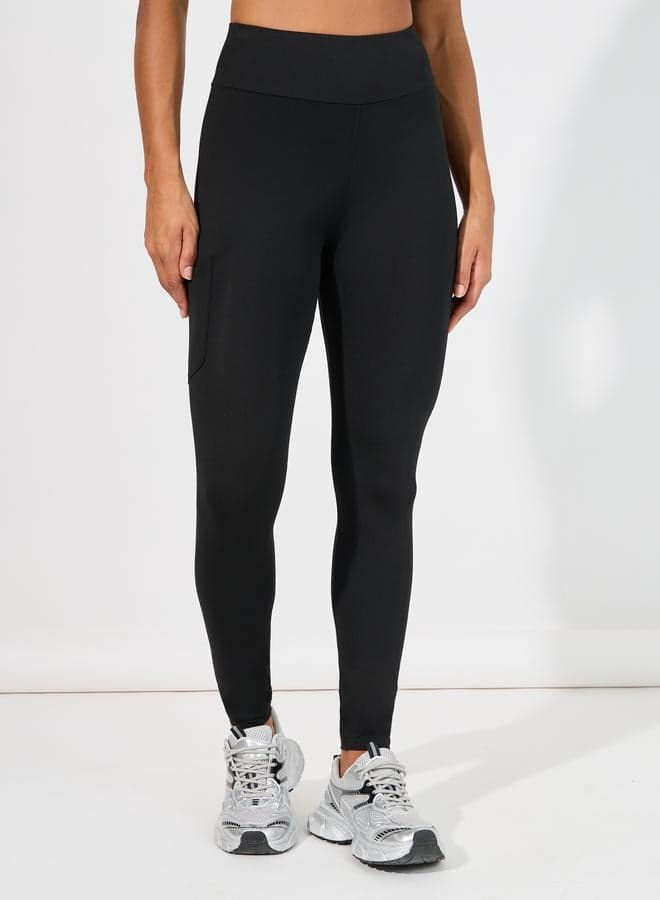 High-Rise Black Training Leggings 7009311901 - Image 1
