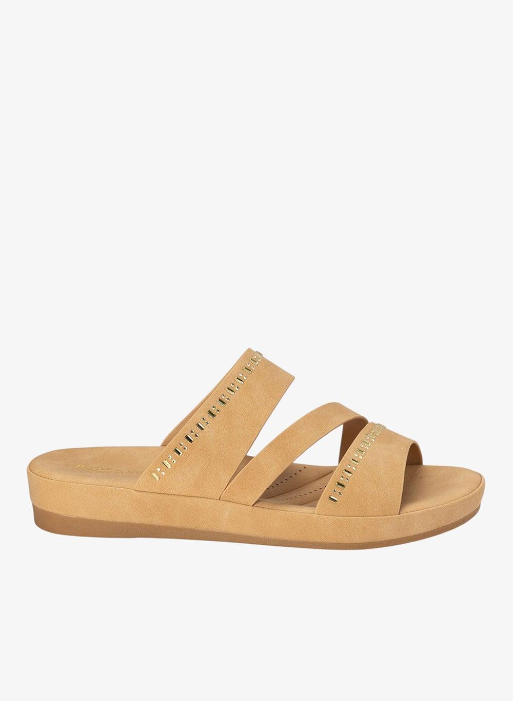 Bata Comfit Slip-On Sandals in Brown - Image 1