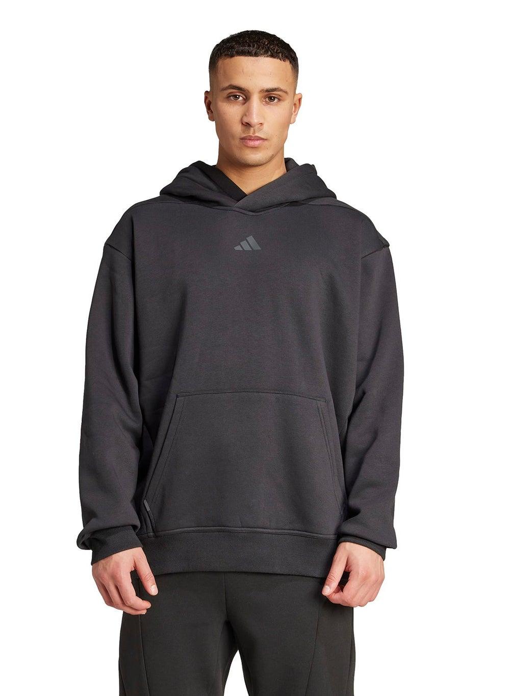 adidas Jz6248 Oversized Performance Hoodie Black - Image 1