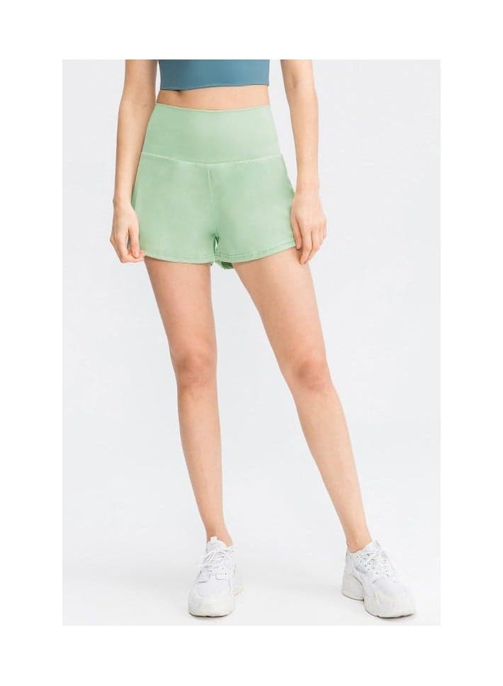 Cloud Comfort High-Waist Sports Shorts SVL Green - Image 1