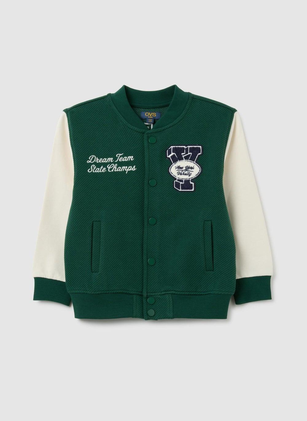Oversized Multicolour Kids Sweatshirt Green Logo - Image 1