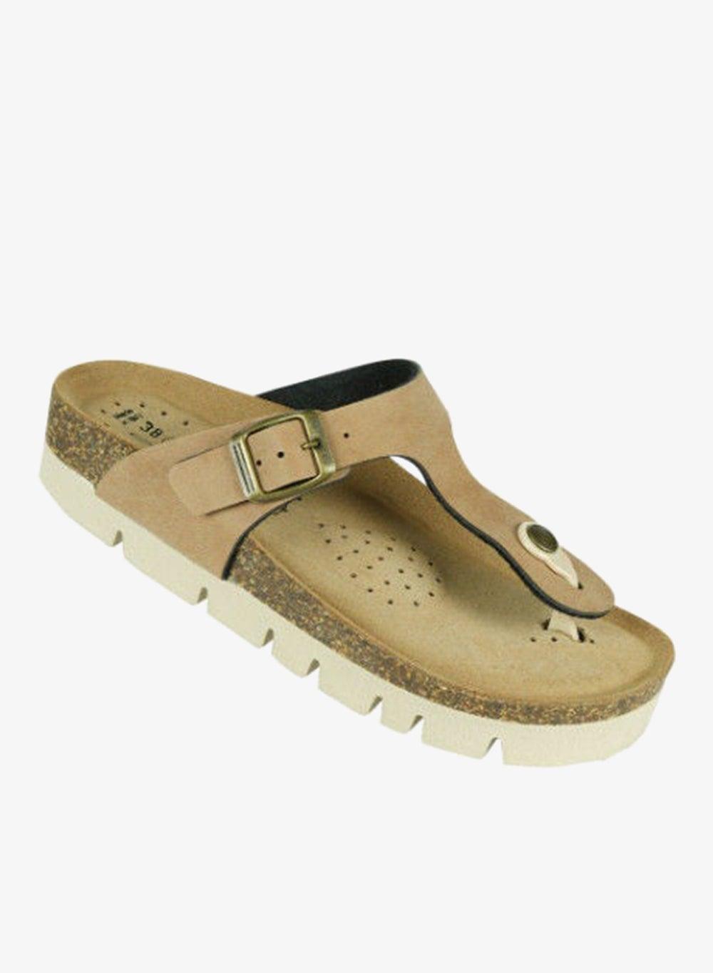 Biochic 012-467 Cognac Slim Thong Wedge Sandals - Image 1