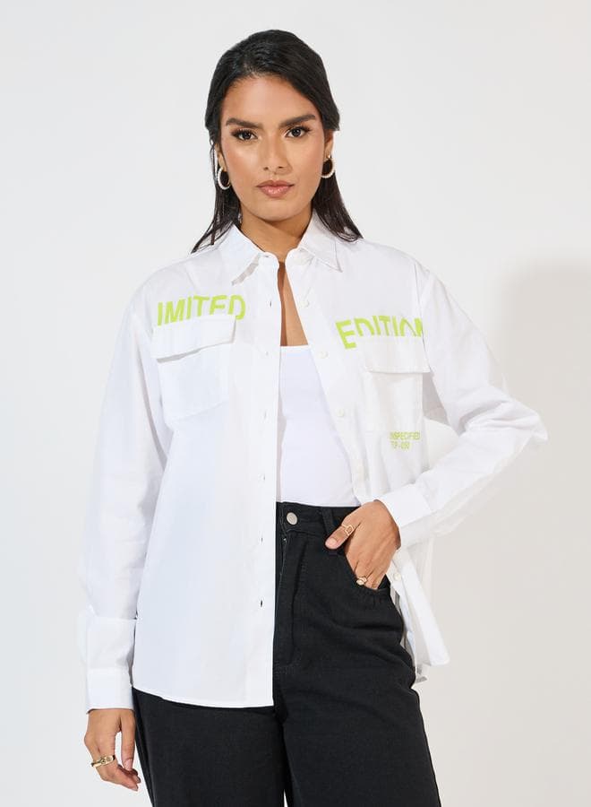 Styli Off White Relaxed Graphic Shirt 7009038924 - Image 1