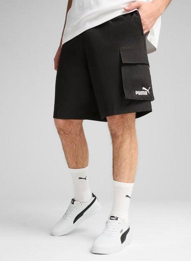 Puma 9" Logo Cargo Shorts Black Classic Fit - Image 1
