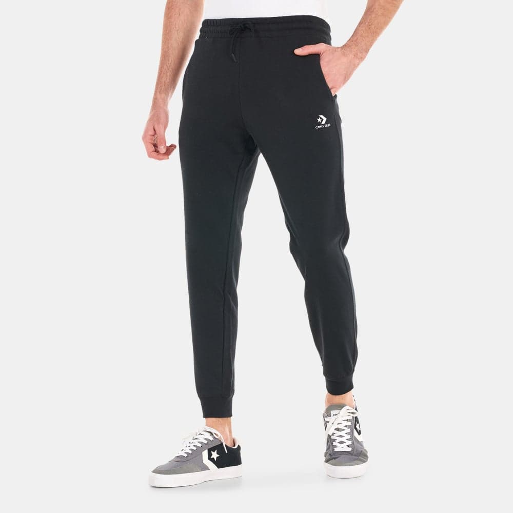 Embroidered Logo Slim Fit Black Joggers - Image 1