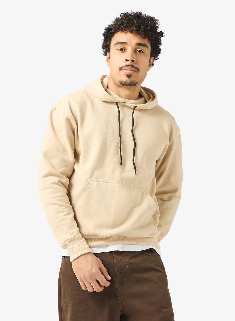 Beige Logo Graphic Hoodie Adnhd94 - Image 1