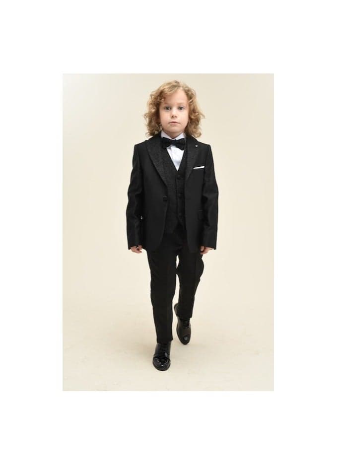 Boys Classic Black Formal Suit 7228 - Image 1
