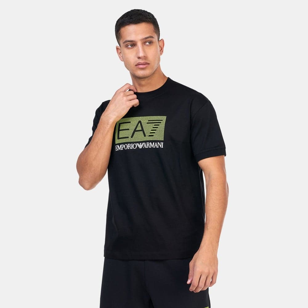 EA7G Logo Series Cotton T-Shirt Black - Image 1