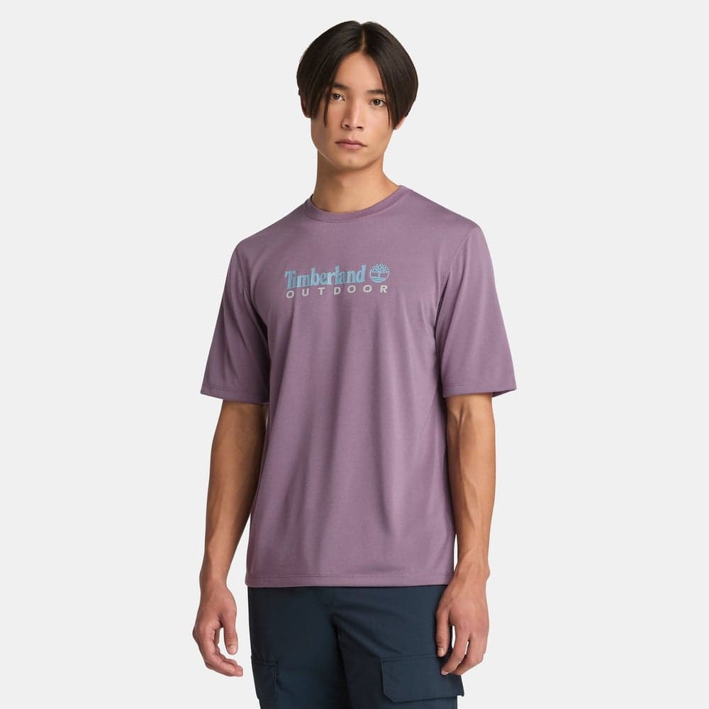 Timberland Men’s UV Graphic T-Shirt Purple - Image 1