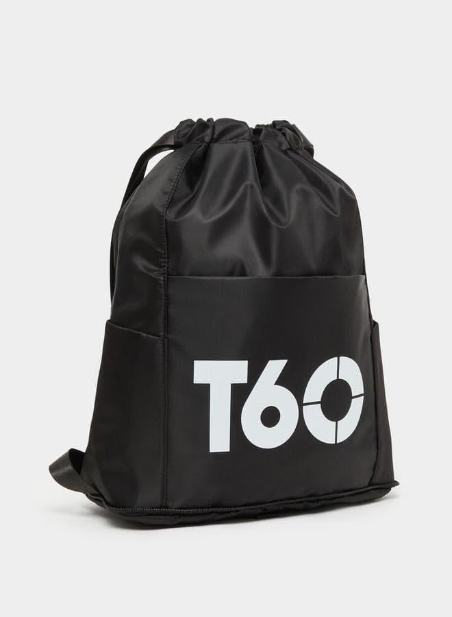 7010262401Black Printed Pocket Casual Backpack - Image 1