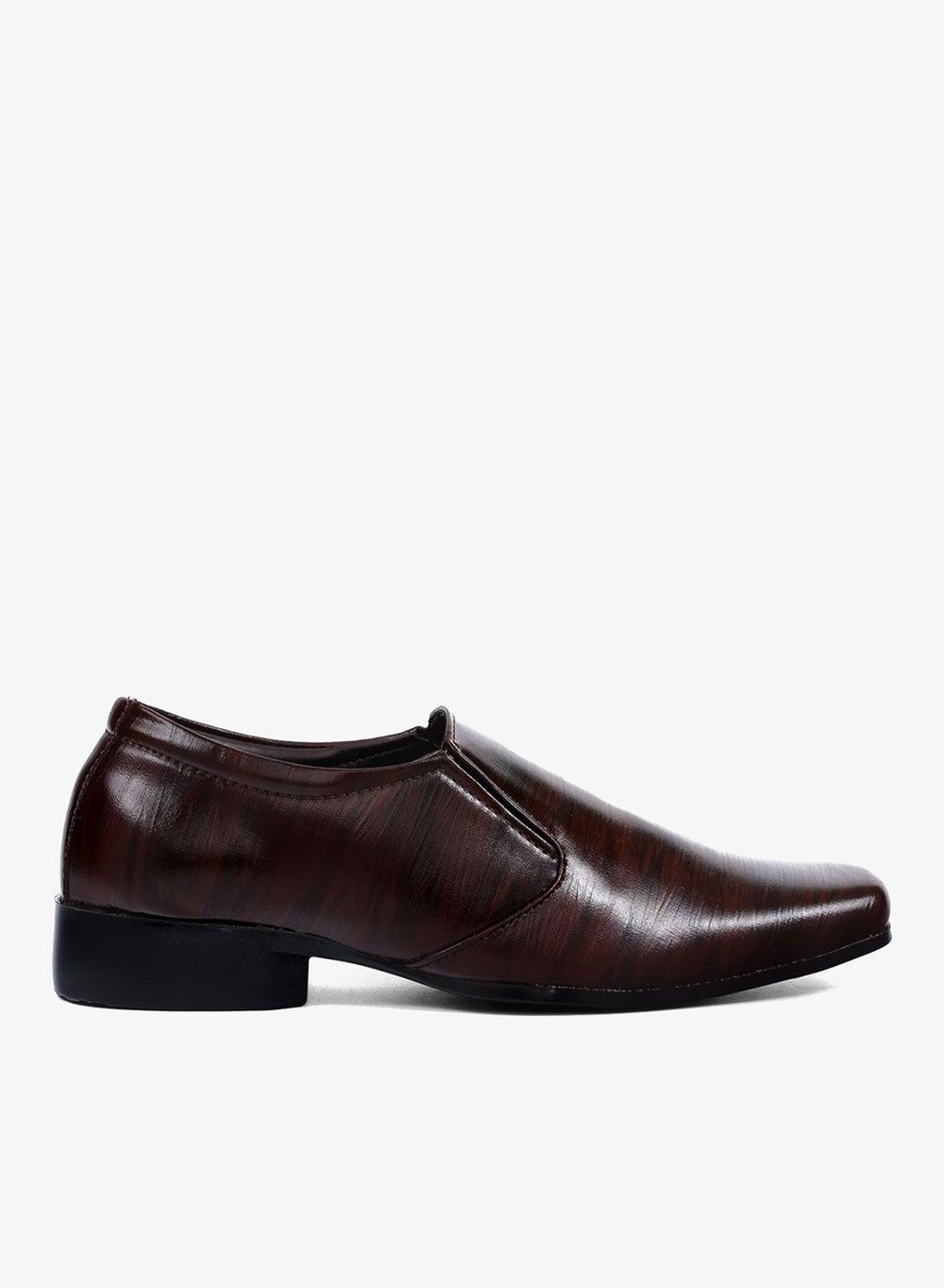 Bata 851 4426 Brown Formal Slip-On Low Heel Shoes - Image 1