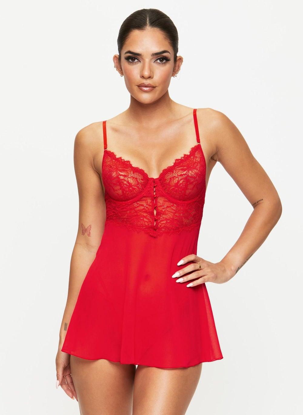 Ann Summers Iris Lace Babydoll & Thong Set - Image 1