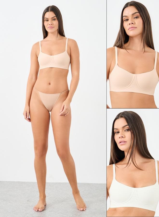 Styli 2-Pack Molded Cup T-Shirt Bra Set - Image 1