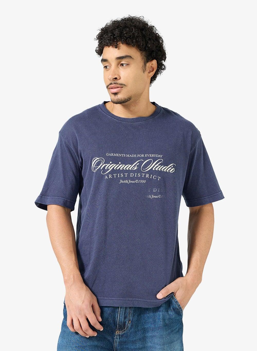 Ocean Cavern Graphic Crew Neck Cotton T-Shirt - Image 1