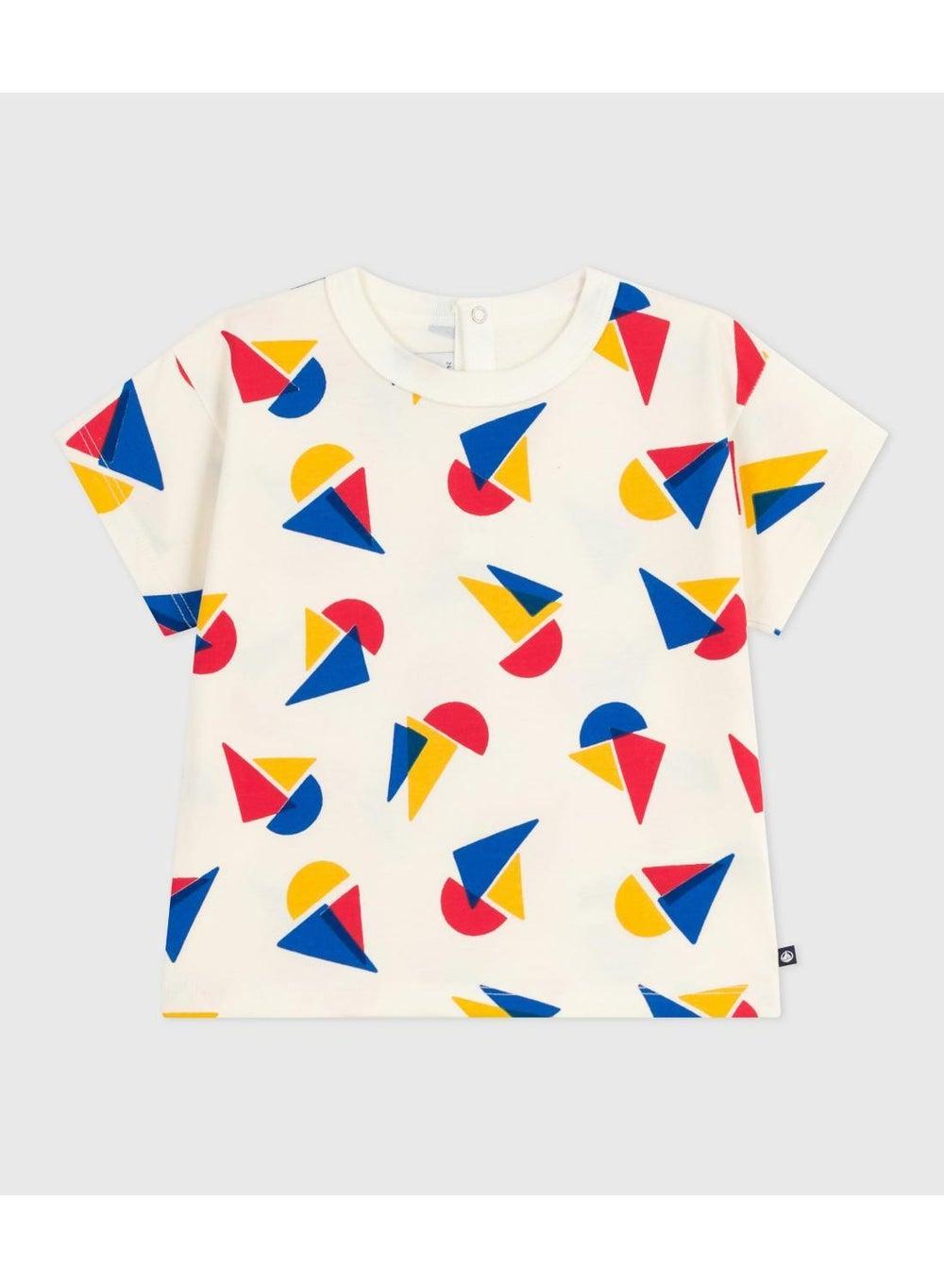 Baby Boys Boat-Print Cotton T-Shirt Classic Fit - Image 1
