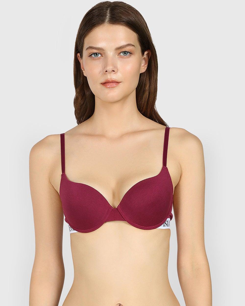 Isla & Evie Push-Up Wired Bra in Purple - Image 1