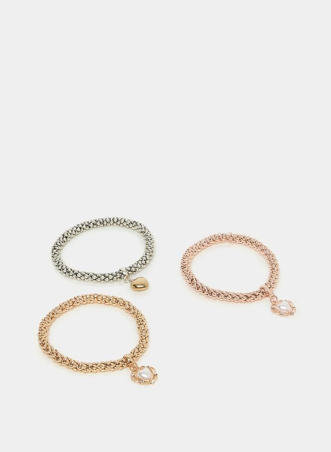 Heart Drop Bracelet Set of 3 7006877620Multi - Image 1