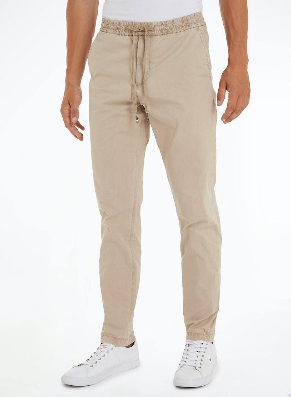 Harlem Drawstring Pocket Outseam Slim Chino Trousers - Image 1