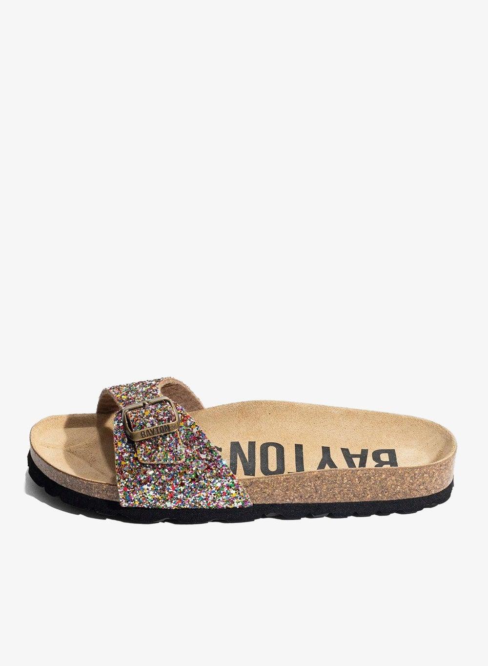 Zephyr One Strap Flat Sandals – Cork Sole Comfort - Image 1
