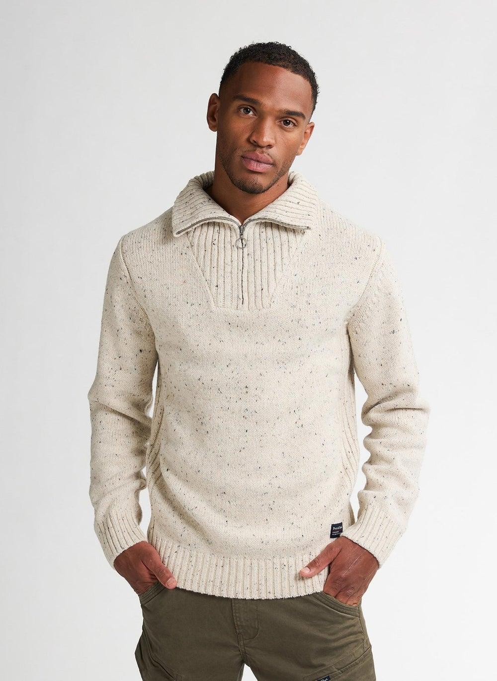 Men’s Organic Cotton Knitwear Collar Jumper Classic Fit - Image 1