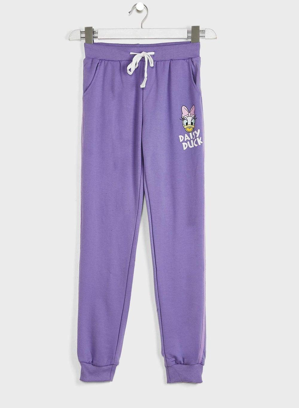 Youth Daisy Duck Lavender Sweatpants - Image 1
