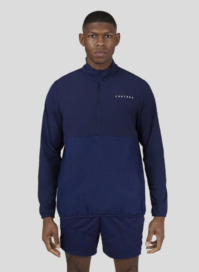Men’s Navy 1/2 Zip Long Sleeve Performance Top - Image 1