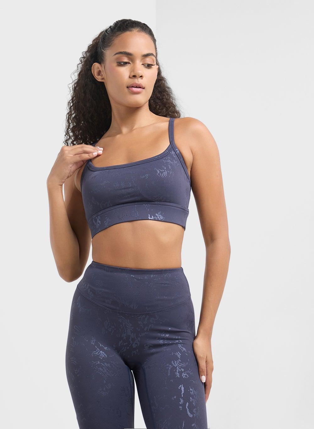 Strappy Navy Sports Bra Sm24002T - Image 1