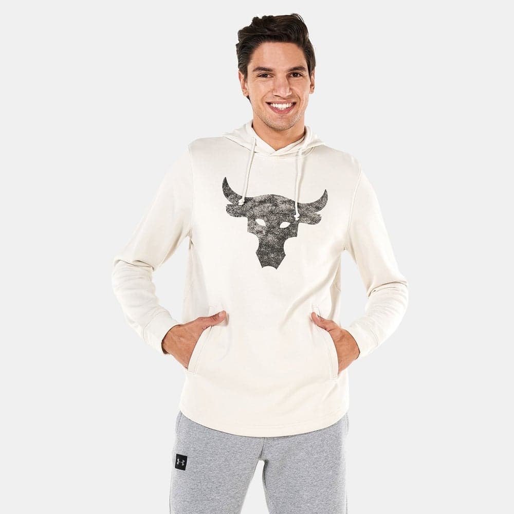 Project Rock Terry Hoodie White Training Pullover - Image 1