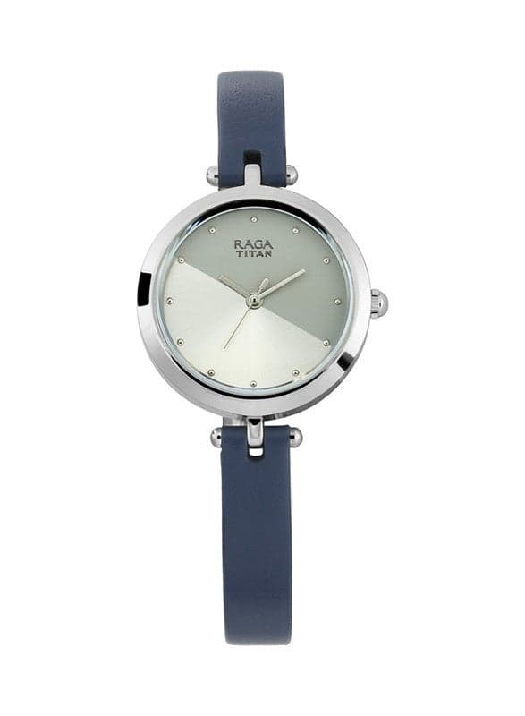 Titan Raga Viva Grey Dial Leather Watch - Image 1
