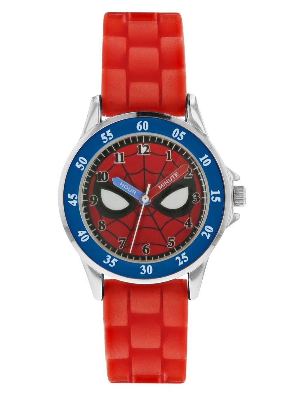 Spider-Man SPD9038 Boys Red Silicone Strap Watch - Image 1
