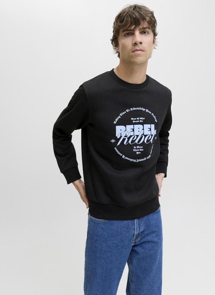 JJ Rebel Graphic Crew Neck Sweatshirt 12286664 - Image 1