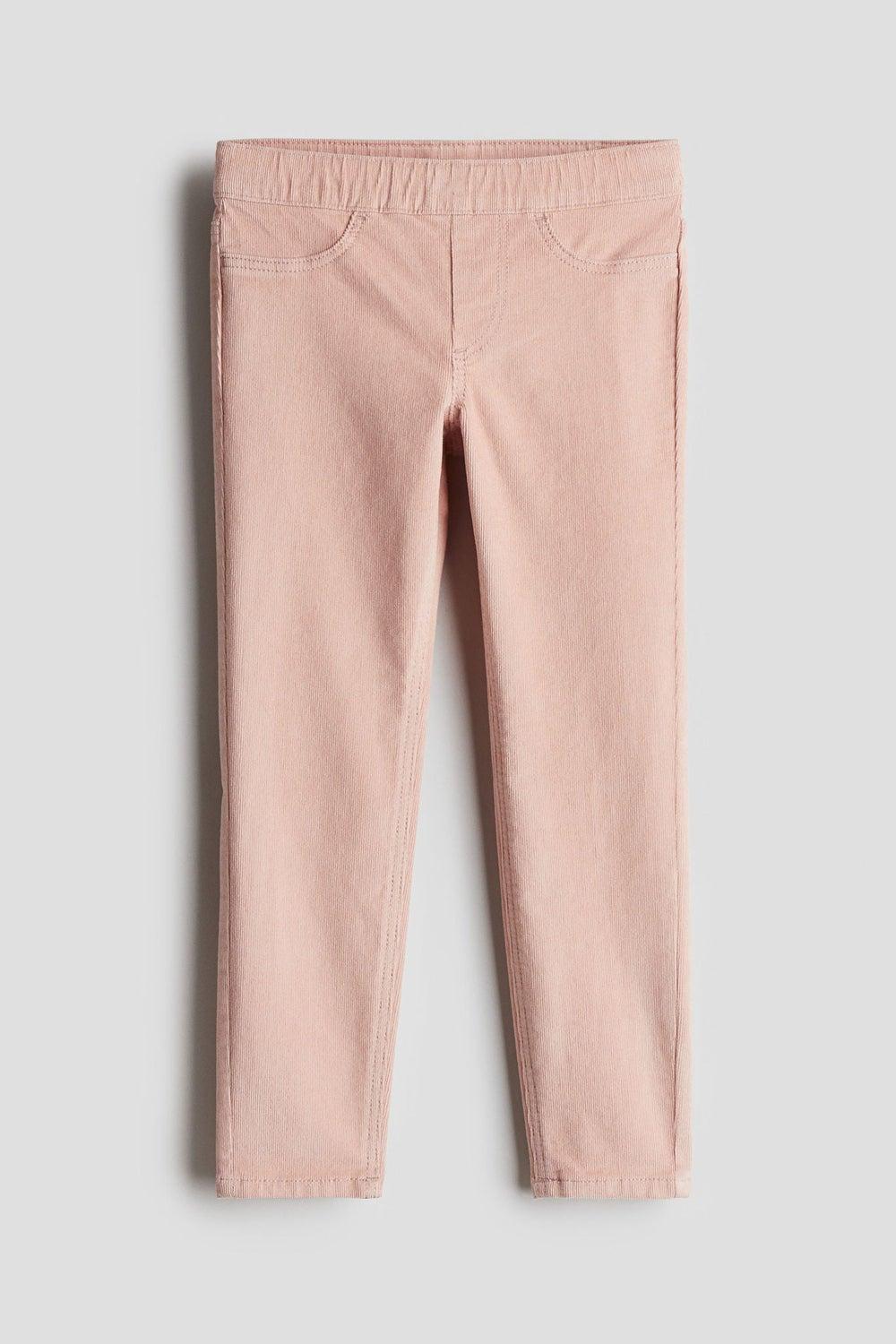 Girls Skinny Fit Corduroy Trousers – Orange Dusty Light - Image 1