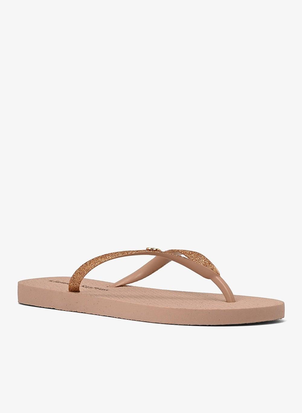 Rosé Brilho Women’s Flat Flip-Flops - Image 1