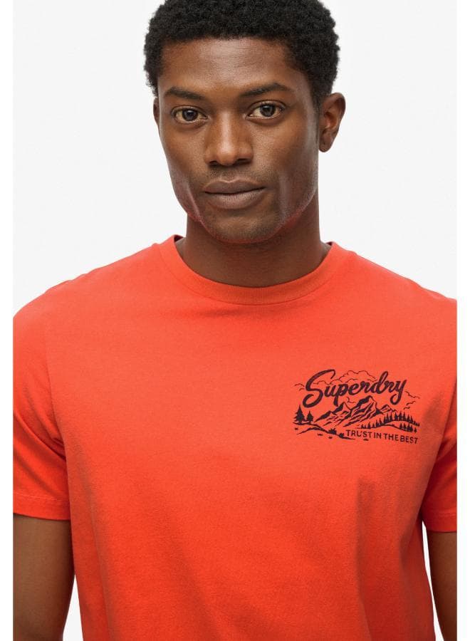 Lo-Fi Outdoors Relaxed Cotton T-Shirt Deep Red - Image 1