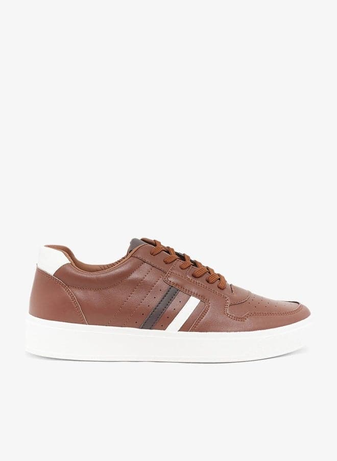 W888 H608 Brown Low-Top Casual Sneakers - Image 1